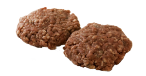 ground beef patties with no background